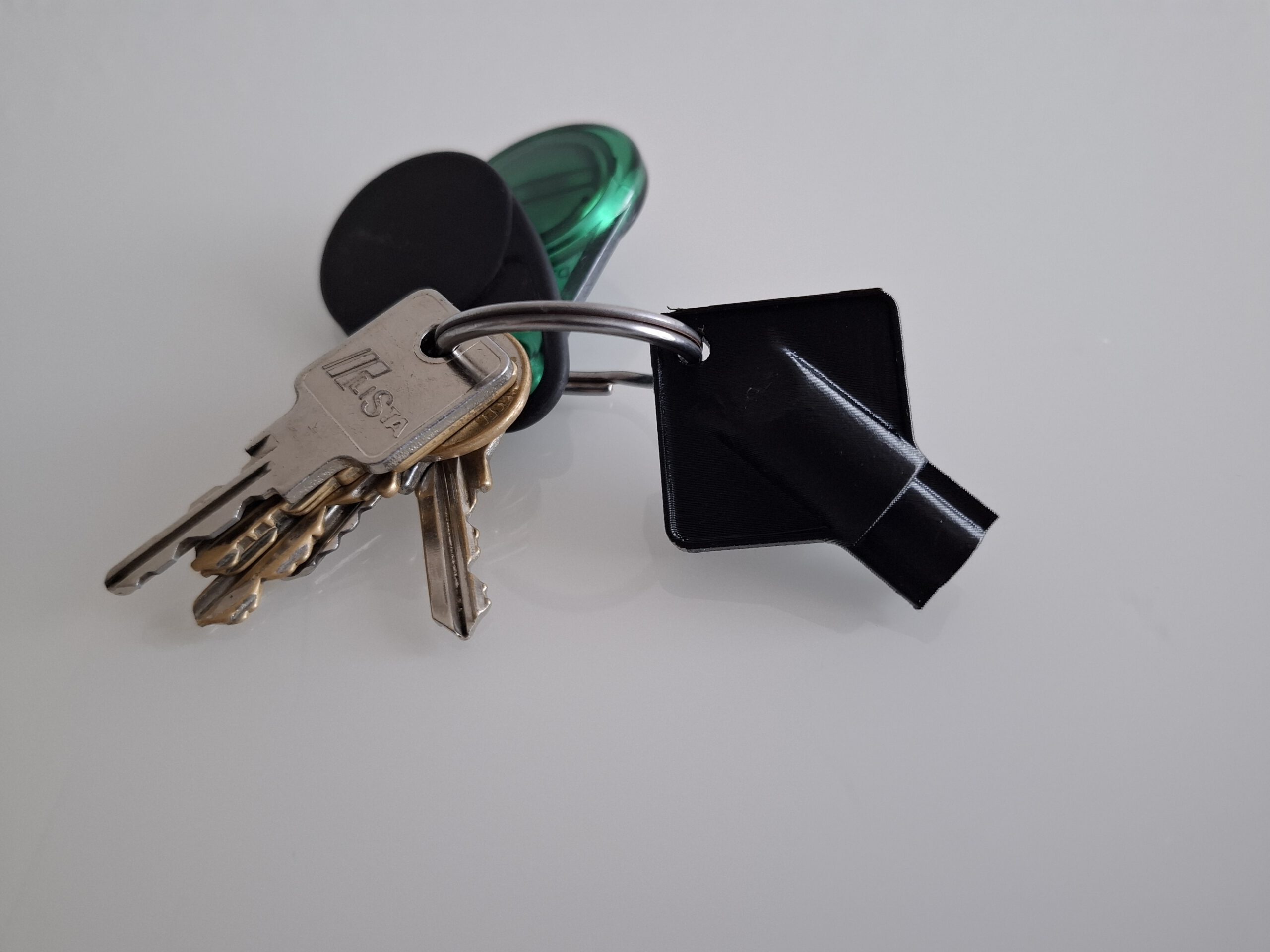 Mini Schaltschrankschlüssel Doppelbart 3/5mm als Schlüsselanhänger